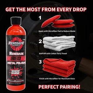 Renegade Red Show Shine Liquid Metal Polish 12oz